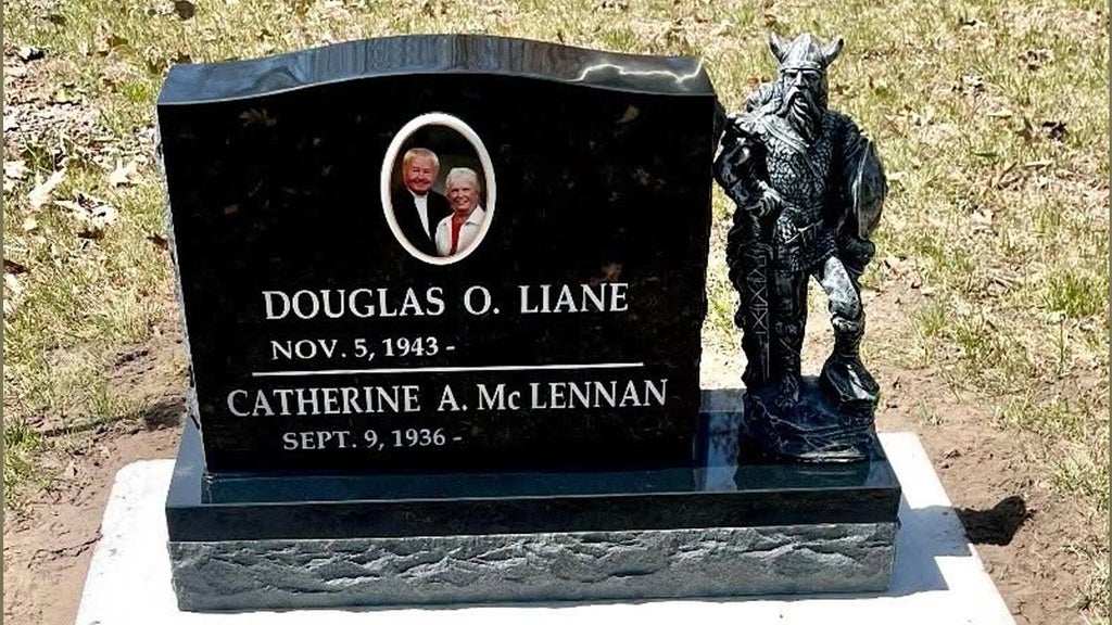 Viking statue stolen from gravestone in cemetery on Lac Mille Lacs, sheriff says — WCCO / CBS Minnesota, Prior Lake Community news