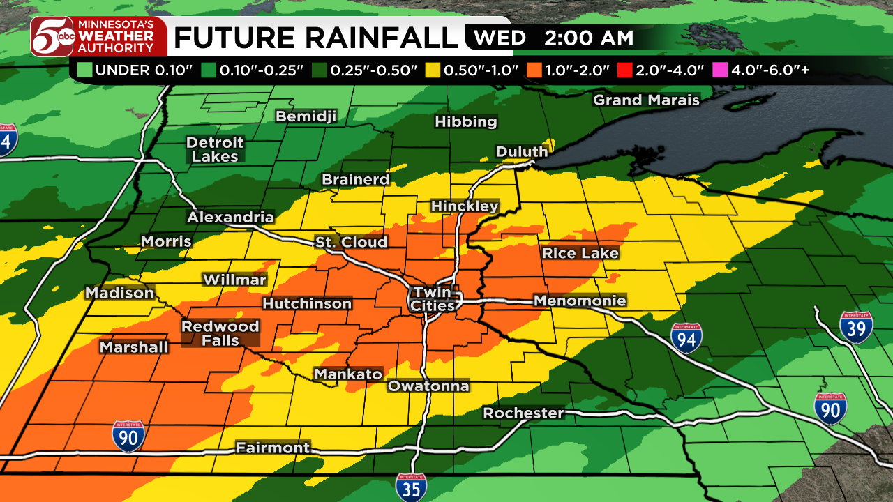 Rainy start to week, warmer days return — KSTP 5, Prior Lake Community news
