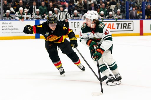 Quinn Hughes has a goal and an assist in his Vancouver return in Wild’s 4-2 victory — KSTP 5, Prior Lake Sports news