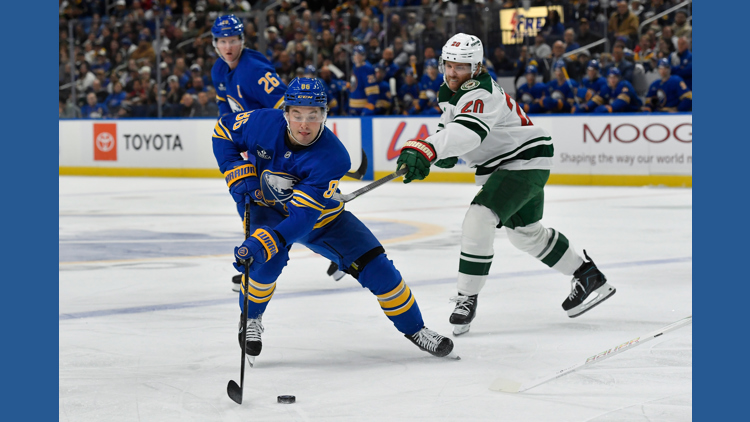 Owen Power scores in OT, Sabers beat Wild 3-2 — KARE 11 Sports