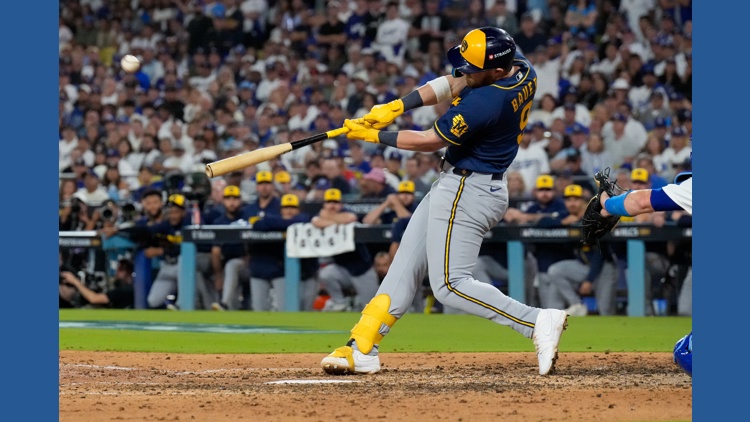 Brewers stun Dodgers with back-to-back homers in 7th inning and take 3-0 lead in NLCS with 6-2 win — KARE 11 Sports, Prior Lake Sports news
