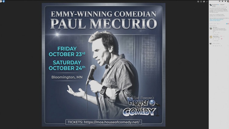 Comedian Paul Mecurio to stop by MOA for multiple shows — KARE 11 Local, Prior Lake Community news